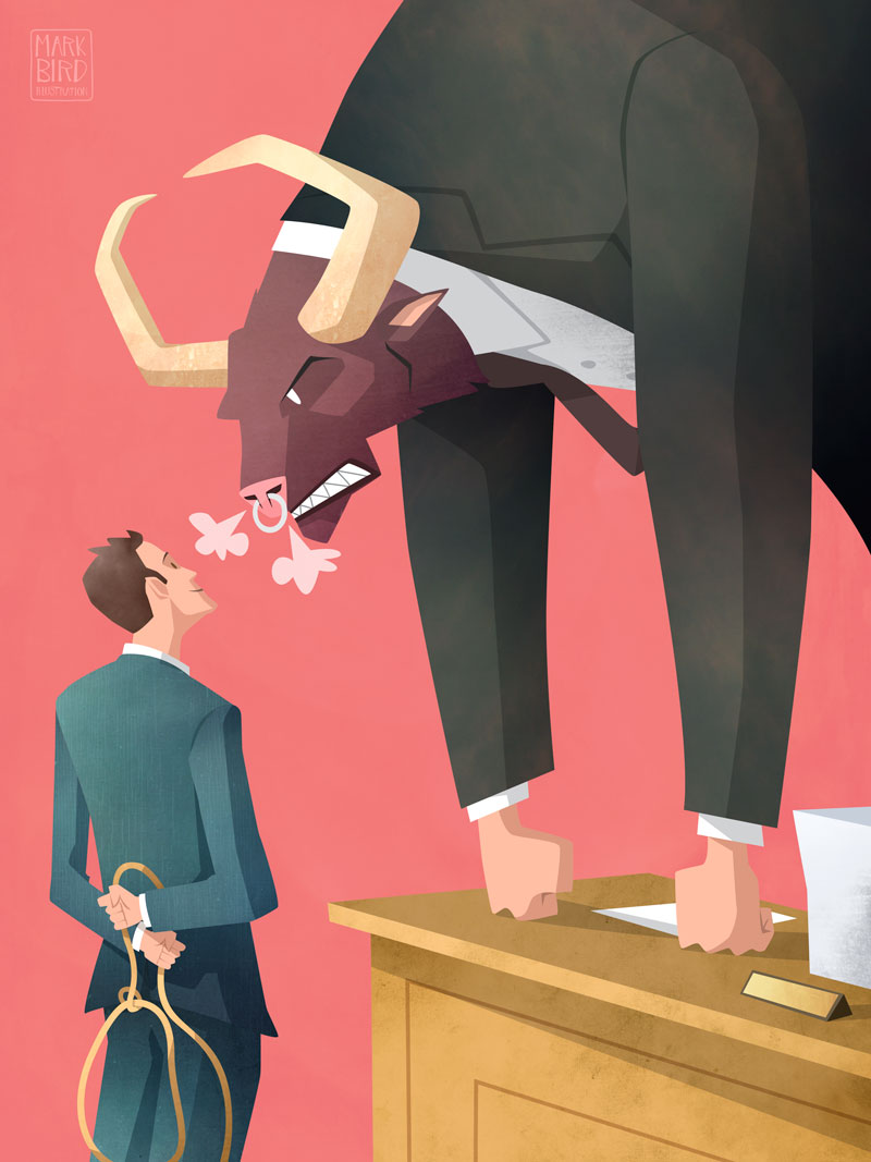 Dealing With Workplace Bullies - Editorial Illustration